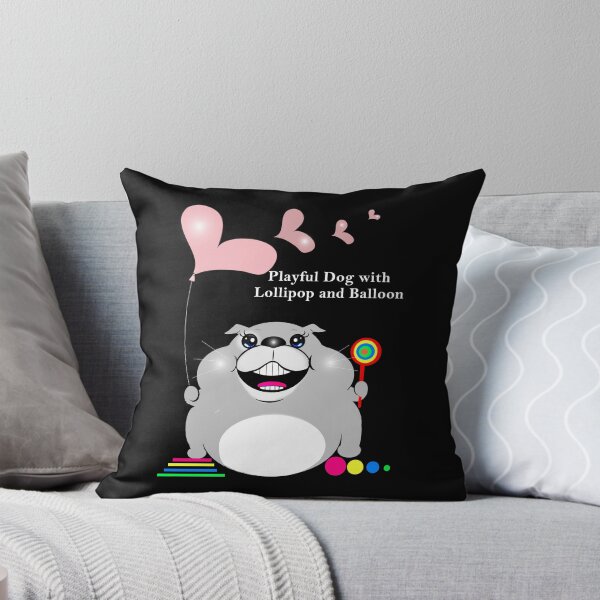 Item preview, Playful Dog with Lollipop and Balloon designed and sold by Shirley cute art .