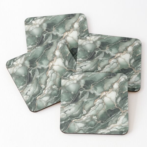 Item preview, Classic Green Elegant White Marble Pattern designed and sold by WildStroke.