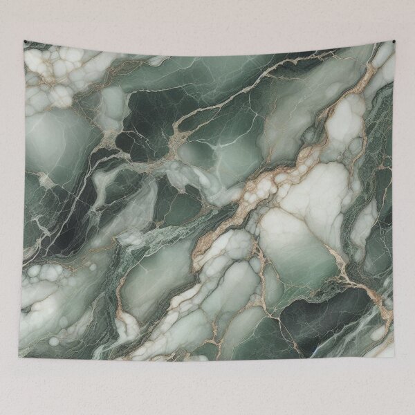 Item preview, Classic Green Elegant White Marble Pattern designed and sold by WildStroke.