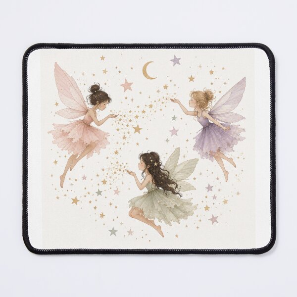 Item preview, Magical fairies scattering stars – delicate and enchanting pastel fantasy style design designed and sold by pazbonilla.