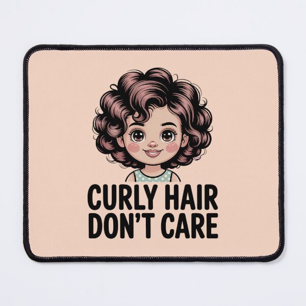 Item preview, Curly Hair Don’t Care Funny Curls Quote T-Shirt designed and sold by MarJul.