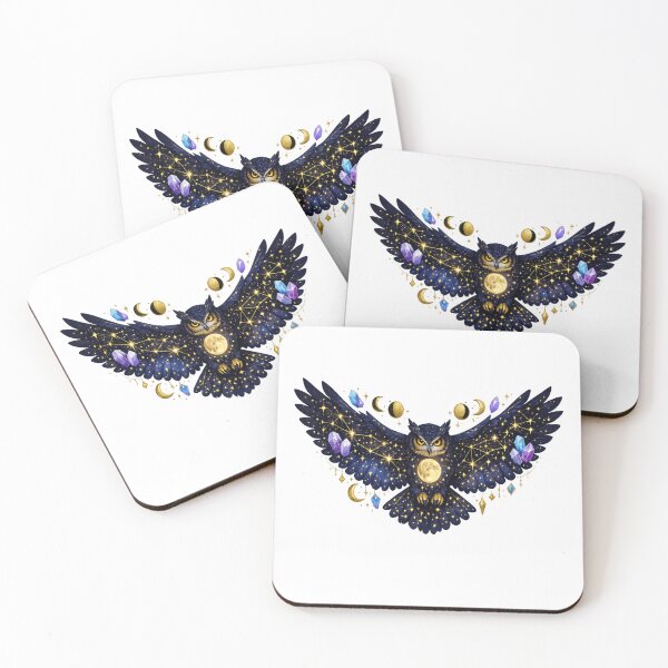 Item preview, Mystic Owl Celestial Spirit Guide Night Sky Art designed and sold by tineldesign.