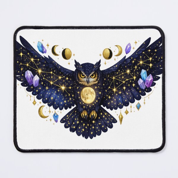Item preview, Mystic Owl Celestial Spirit Guide Night Sky Art designed and sold by tineldesign.