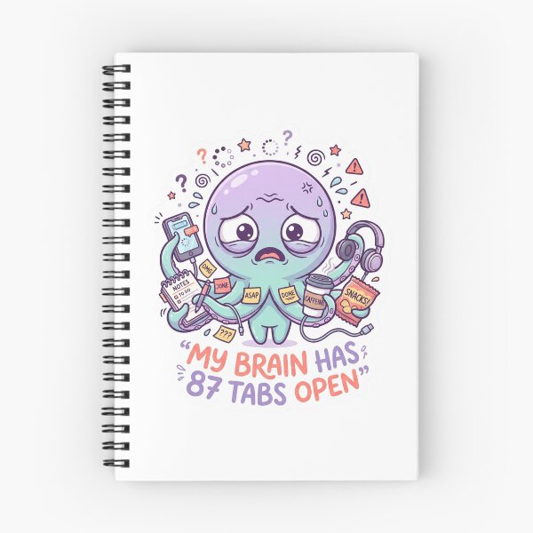 Item preview, Overthinking Octopus Chaos Sticker designed and sold by CuteRage.