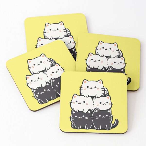 Item preview, Cute Cats Stack Friends Best Friends Quote designed and sold by Mauswohn.