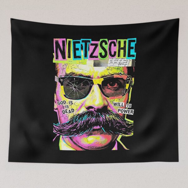 Item preview, Friedrich Nietzsche Nietzscheanism Funny Pop Art Philosophy designed and sold by GrandeDuc.