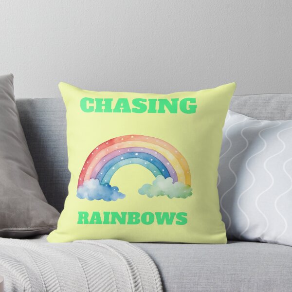 Item preview, Watercolor Rainbow Chasing Rainbows Hope Quote designed and sold by Mauswohn.