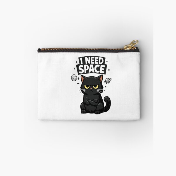 Item preview, I Need Space Cute Black Cat Funny Introvert Design designed and sold by Artbysarmina.
