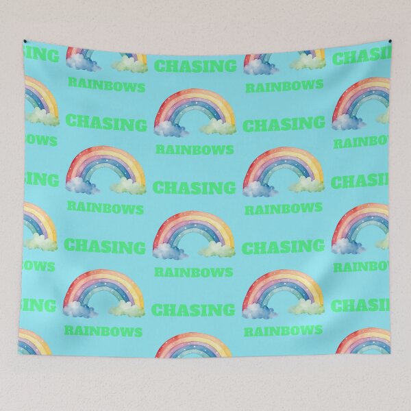 Item preview, Watercolor Rainbow Chasing Rainbows Hope Quote designed and sold by Mauswohn.