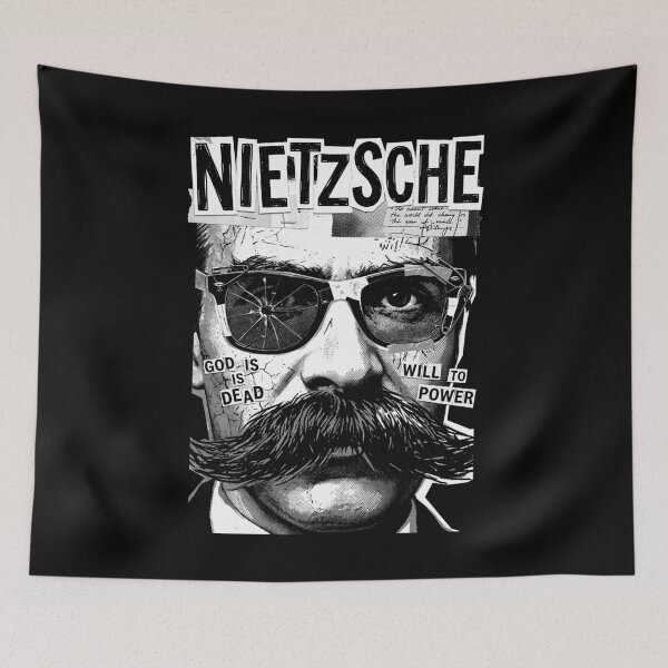 Item preview, Friedrich Nietzsche Nietzscheanism Funny Pop Art Philosophy designed and sold by GrandeDuc.
