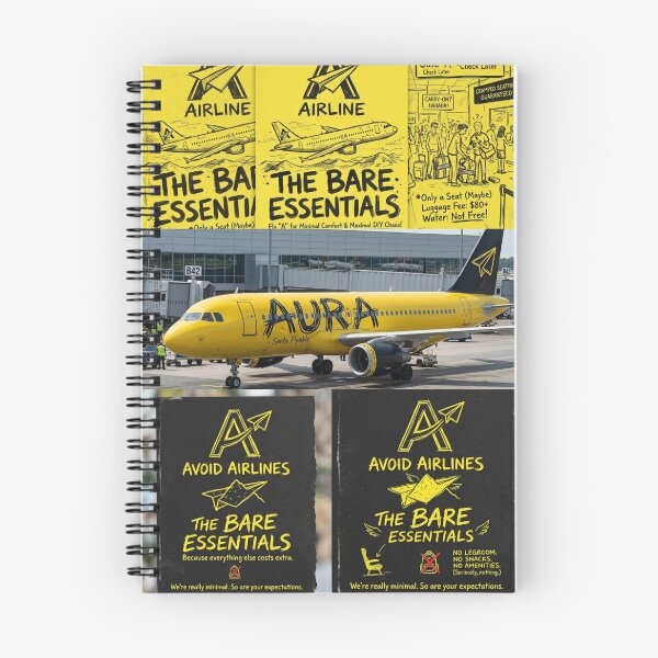 Artikelvorschau, Aura Air – Das Nötigste; Lustiges Luftfahrt-/Flugzeug-Meme entworfen und verkauft von SubhAksara.