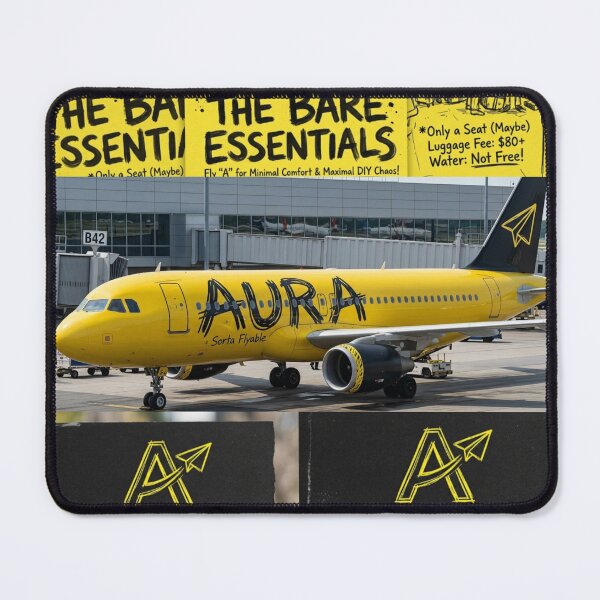 Item preview, Aura Air - The Bare Essentials ; Funny Aviation/Airplane Meme designed and sold by SubhAksara.