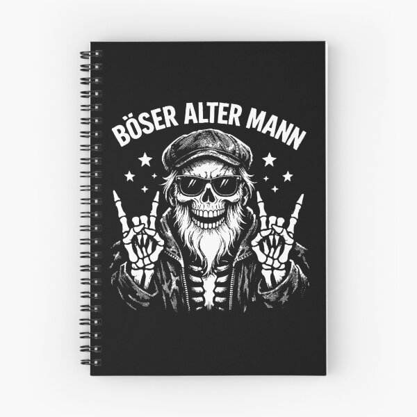 Item preview, Evil Old Man Skull Rocker Shirt – Funny Skeleton Biker Design with Sunglasses & Rock Hand Sign designed and sold by OverNickles194.