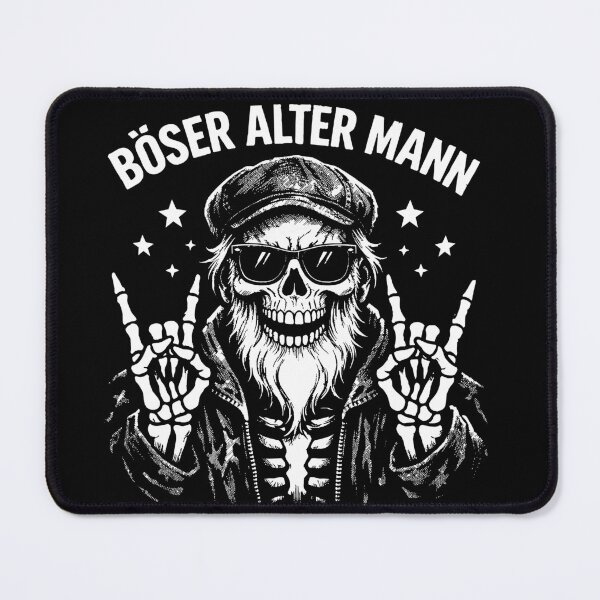 Item preview, Evil Old Man Skull Rocker Shirt – Funny Skeleton Biker Design with Sunglasses & Rock Hand Sign designed and sold by OverNickles194.