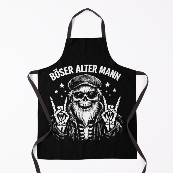 Item preview, Evil Old Man Skull Rocker Shirt – Funny Skeleton Biker Design with Sunglasses & Rock Hand Sign designed and sold by OverNickles194.