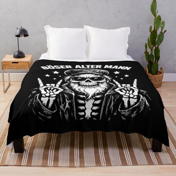 Item preview, Evil Old Man Skull Rocker Shirt – Funny Skeleton Biker Design with Sunglasses & Rock Hand Sign designed and sold by OverNickles194.