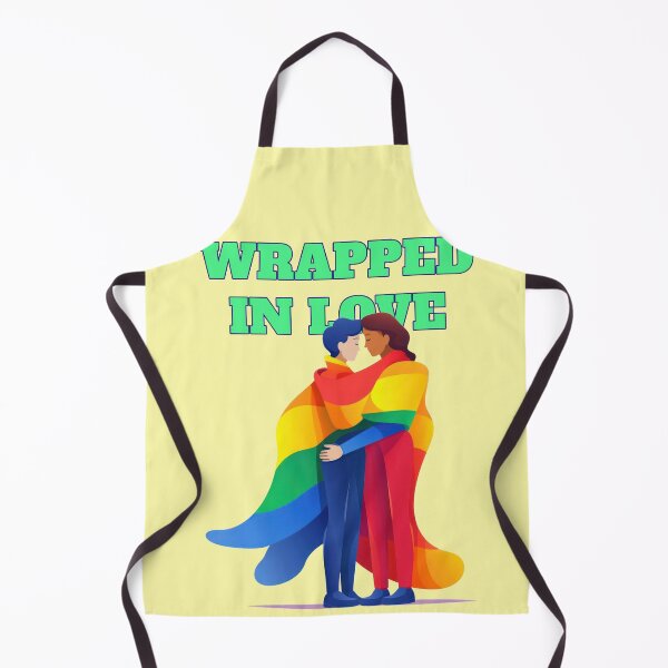 Item preview, Pride couple rainbow flag wrapped in love quote designed and sold by Mauswohn.