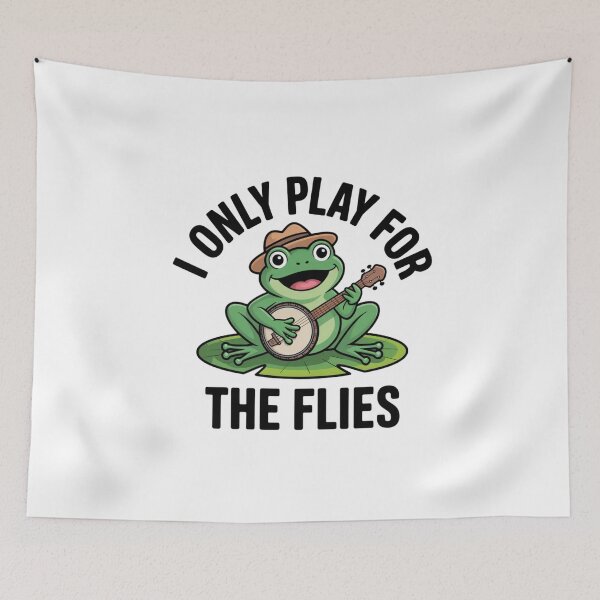 Item preview, Funny Banjo Frog I Only Play For Flies Sticker designed and sold by Mr-wow.