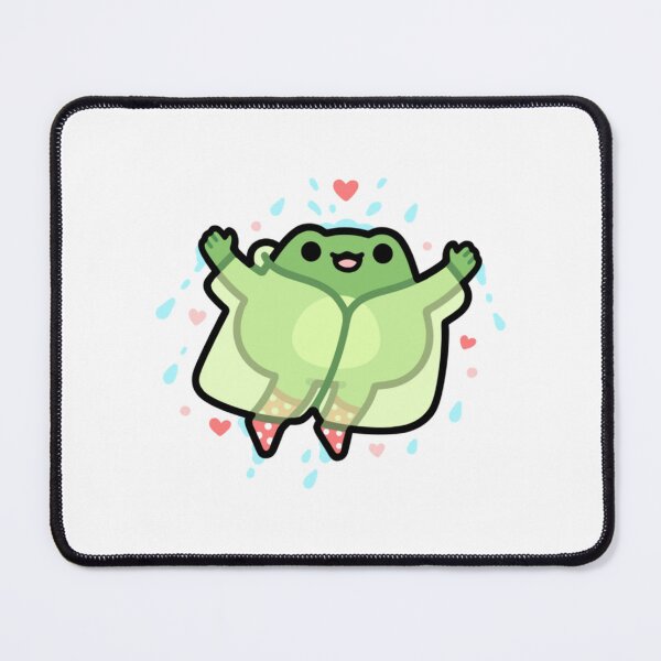 Item preview, Rainy Day Joy Cute Kawaii Frog In Raincoat designed and sold by scribblehappin.
