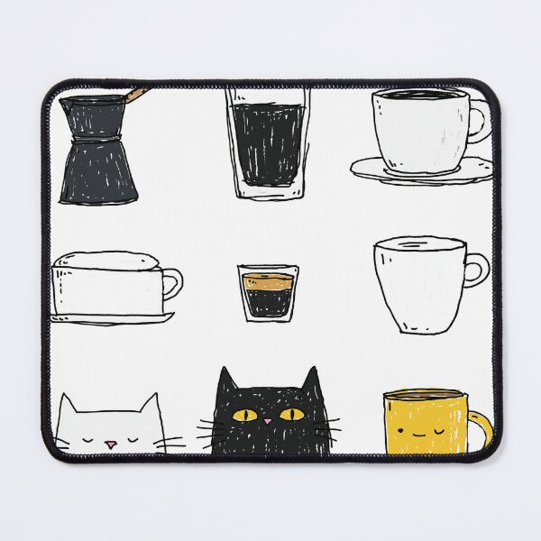 Item preview, Cute Coffee Cats and Espresso Pattern Cozy Aesthetic Design designed and sold by Meow-Attitude.
