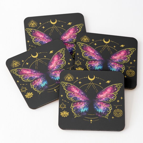 Item preview, Cosmic Butterfly Transformation Galaxy Nebula Art designed and sold by tineldesign.