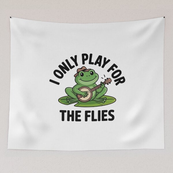 Item preview, Cute Cottagecore Frog Playing Banjo Art designed and sold by Mr-wow.
