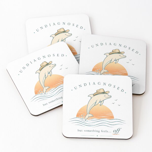 Item preview, Undiagnosed But Something Feels Off, Funny Dolphin Cowboy Meme Design designed and sold by LVSMe.