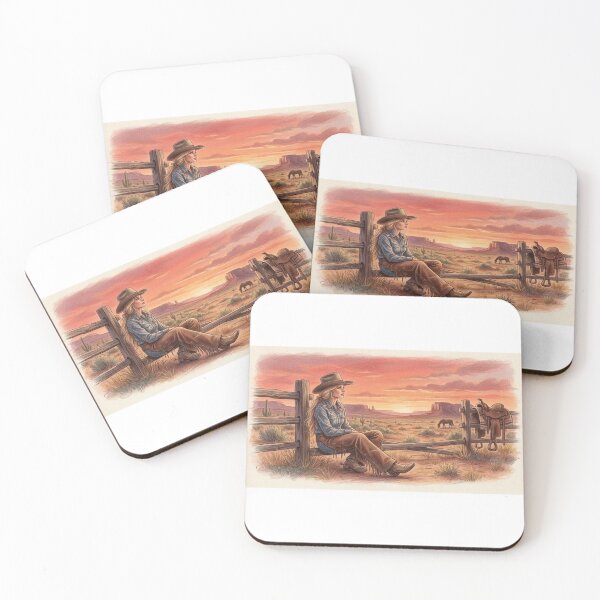 Item preview, Cowgirl Desert Serenity Art - Western Watercolor Print designed and sold by AbrattaArt.