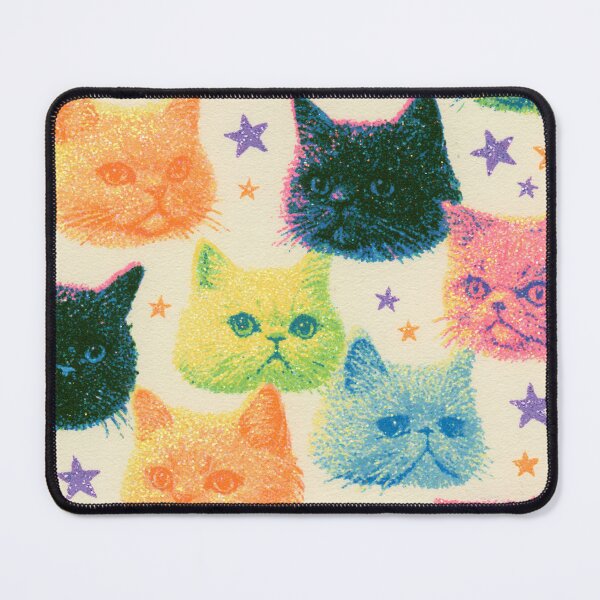 Item preview, Cute Cat Faces with Stars Colorful Aesthetic Pattern Design designed and sold by Meow-Attitude.