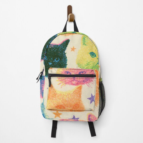 Item preview, Cute Cat Faces with Stars Colorful Aesthetic Pattern Design designed and sold by Meow-Attitude.