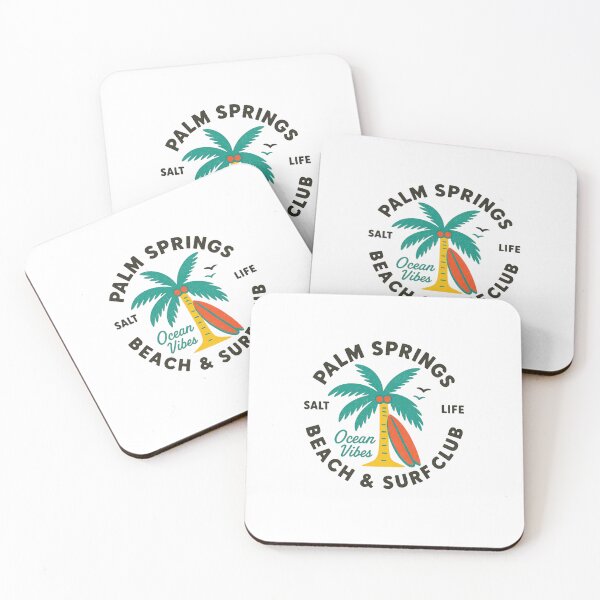 Item preview, Retro Palm Springs Beach & Surf Club – Vintage Summer Vibes Illustration designed and sold by Colorful-Garden.