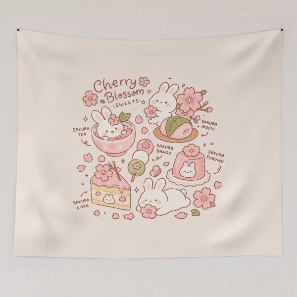 Item preview, Cherry Blossom Sweets Kawaii Bunny designed and sold by Laís's art.