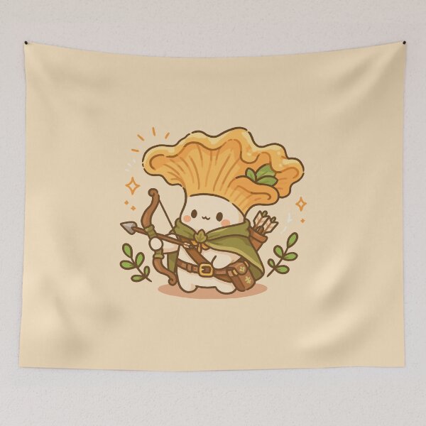 Item preview, Cute Archer Mushroom Kawaii Fantasy Character designed and sold by Laís's art.