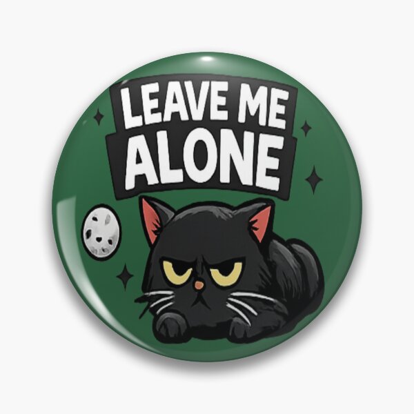 Item preview, Leave Me Alone Funny Black Cat Introvert Design designed and sold by Artbysarmina.