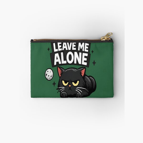 Item preview, Leave Me Alone Funny Black Cat Introvert Design designed and sold by Artbysarmina.