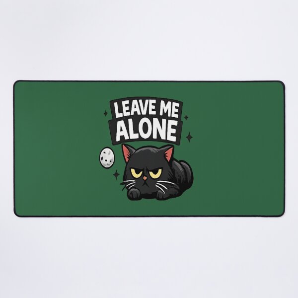 Item preview, Leave Me Alone Funny Black Cat Introvert Design designed and sold by Artbysarmina.