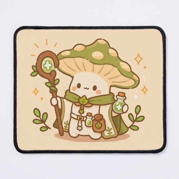 Item preview, Cute Healer Mushroom Kawaii Fantasy Character designed and sold by Laís's art.