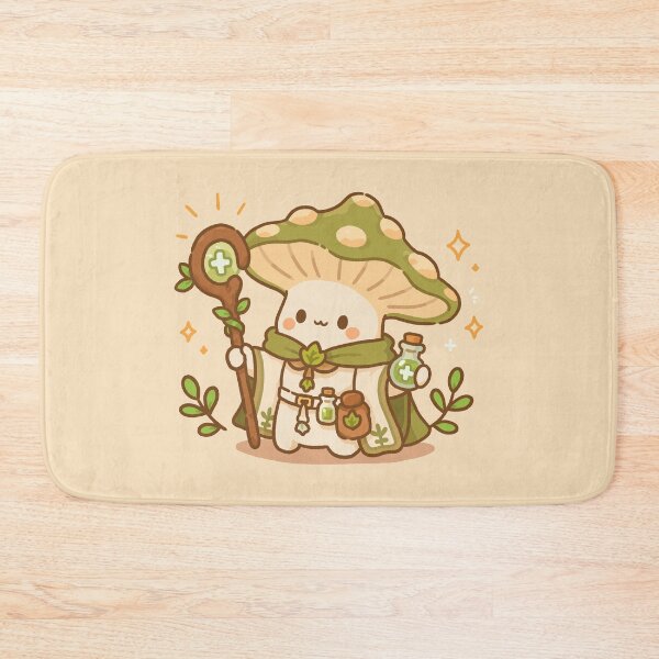 Item preview, Cute Healer Mushroom Kawaii Fantasy Character designed and sold by Laís's art.