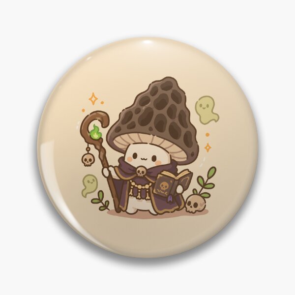 Item preview, Cute Necromancer Mushroom Kawaii Fantasy Character designed and sold by Laís's art.