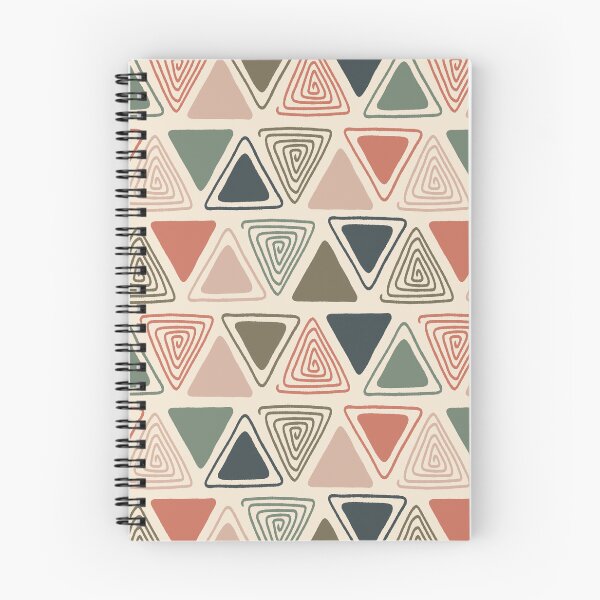 Item preview, Doodle Triangles in Olive, Coral, Navy, and Off-White designed and sold by somecallmebeth.