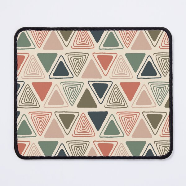 Item preview, Doodle Triangles in Olive, Coral, Navy, and Off-White designed and sold by somecallmebeth.