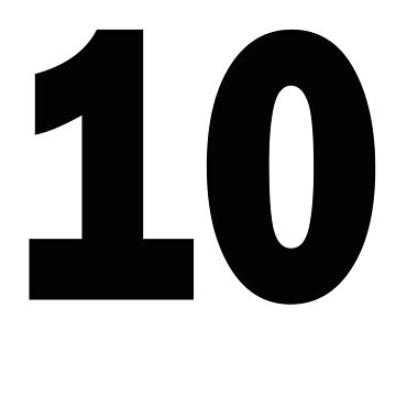 NUMBER ------------10 Sticker for Sale by solgel47 | Redbubble
