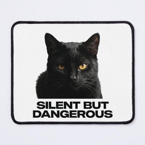 Item preview, Minimal Black Cat Silent But Dangerous designed and sold by pradeepvisuals.