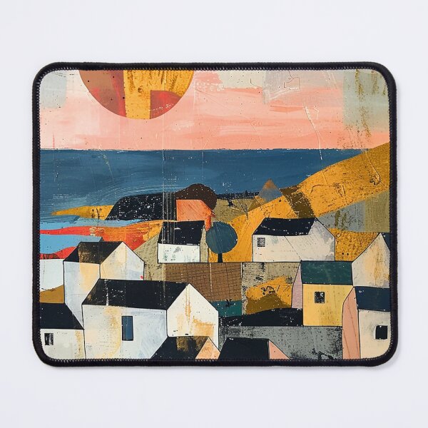Item preview, Charming Seaside Mediterranean Village At Sunset Digital Art designed and sold by DEC02.