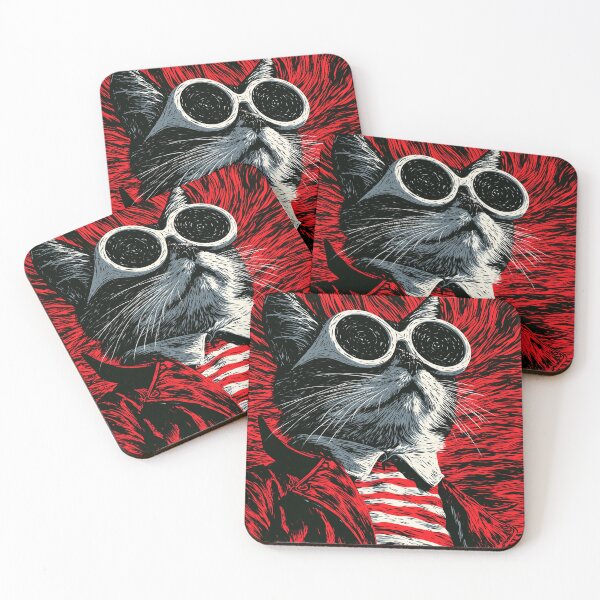 Item preview, Cool Cat Red and Black Aesthetic Street Style Design designed and sold by Meow-Attitude.