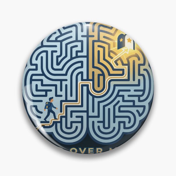 Item preview, Mind Over Maze – Motivational Brain Maze Success Illustration designed and sold by AmazingEG.