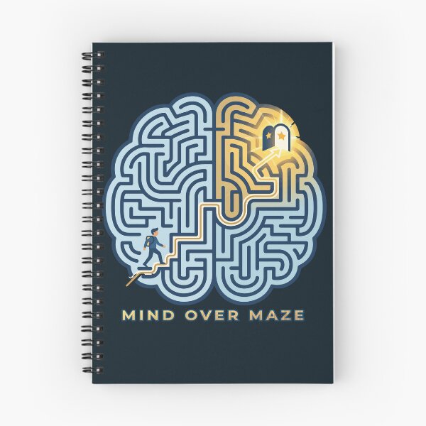 Item preview, Mind Over Maze – Motivational Brain Maze Success Illustration designed and sold by AmazingEG.