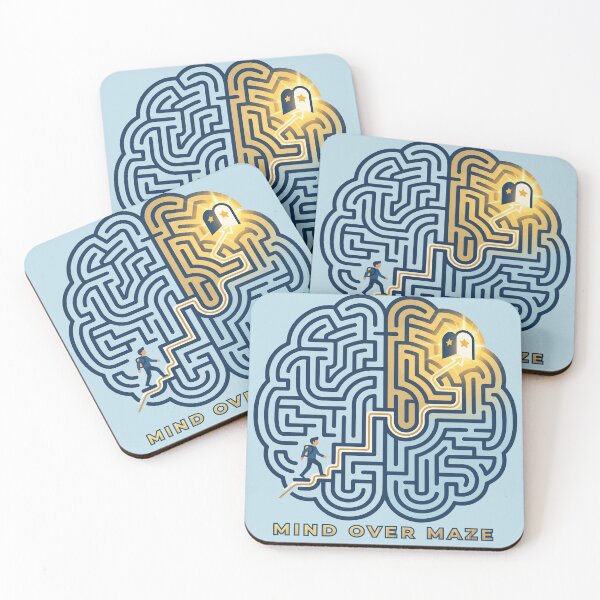 Item preview, Mind Over Maze – Motivational Brain Maze Success Illustration designed and sold by AmazingEG.