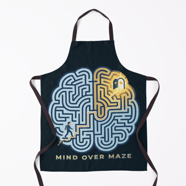 Item preview, Mind Over Maze – Motivational Brain Maze Success Illustration designed and sold by AmazingEG.