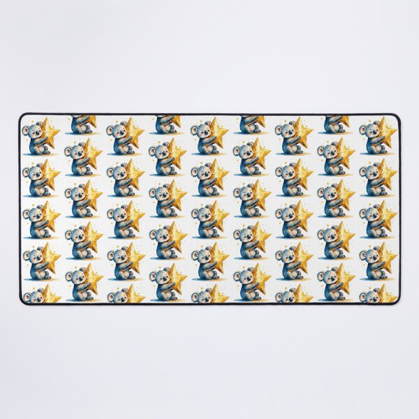 Item preview, Cute Koala Hugging Giant Gold Star Nursery Art designed and sold by AQUILAKREO.